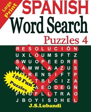 portada Large Print SPANISH Word Search Puzzles 4: Volume 4