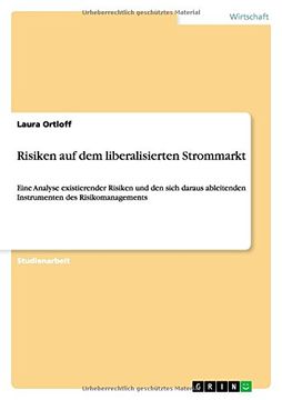 portada Risiken auf dem liberalisierten Strommarkt (German Edition)