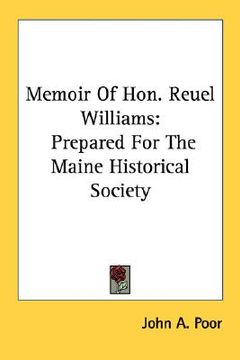 portada memoir of hon. reuel williams: prepared for the maine historical society (in English)