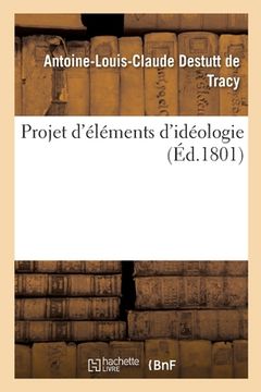 portada Projet d'Éléments d'Idéologie (in French)