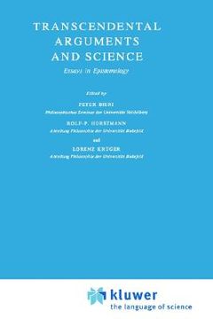portada transcendental arguments and science: essays in epistemology (in English)