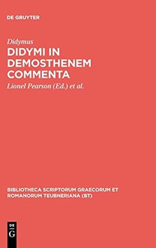 portada Didymi in Demosthenem Commenta (en Inglés)