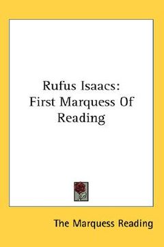 portada rufus isaacs: first marquess of reading (en Inglés)