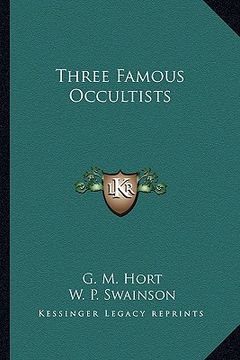 portada three famous occultists (en Inglés)