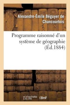 portada Programme Raisonné d'Un Système de Géographie (en Francés)