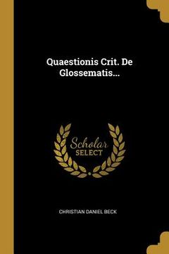 portada Quaestionis Crit. De Glossematis... (in Latin)