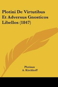portada plotini de virtutibus et adversus gnosticos libellos (1847) (in English)