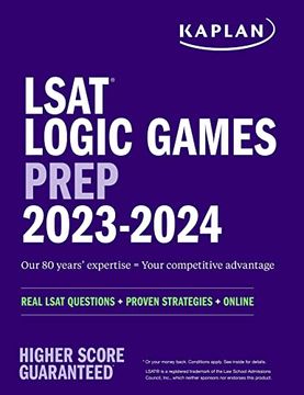 portada Lsat Logic Games Prep 2023: Real Lsat Questions + Proven Strategies + Online (Kaplan Test Prep) (en Inglés)