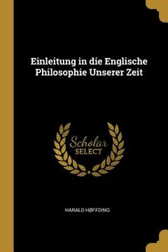 portada Einleitung in die Englische Philosophie Unserer Zeit (en Inglés)