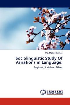 portada sociolinguistic study of variations in language (en Inglés)
