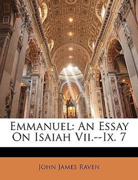 portada emmanuel: an essay on isaiah vii.--ix. 7 (in English)