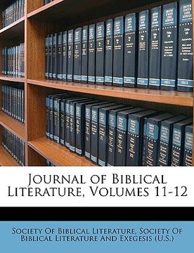 portada journal of biblical literature, volumes 11-12