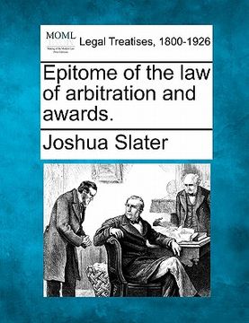 portada epitome of the law of arbitration and awards. (en Inglés)