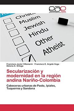 portada Secularización y modernidad en la región andina Nariño-Colombia