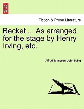 portada becket ... as arranged for the stage by henry irving, etc. (in English)