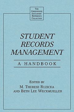 portada student records management: a handbook (en Inglés)