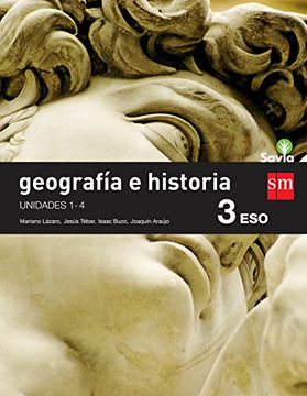 portada Savia, Geografía e Historia, 3 Eso. 1, 2 y 3 Trimestres