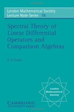 portada Spectral Theory of Linear Differential Operators and Comparison Algebras Paperback (London Mathematical Society Lecture Note Series) (in English)