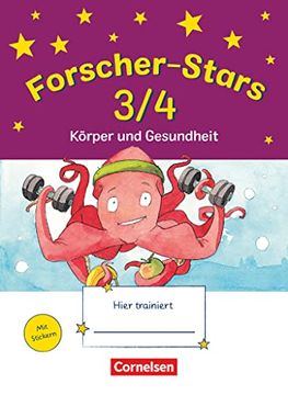 portada Forscher-Stars: 3. /4. Schuljahr - Körper und Gesundheit: Übungsheft. Mit Lösungen (en Alemán)