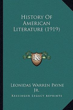 portada history of american literature (1919) (en Inglés)