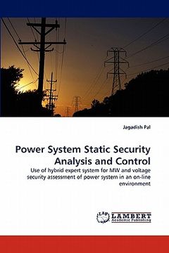 portada power system static security analysis and control (en Inglés)