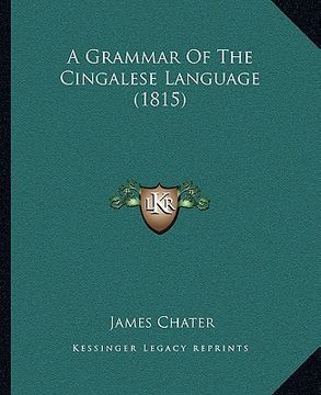 portada a grammar of the cingalese language (1815) (en Inglés)
