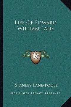 portada life of edward william lane (in English)