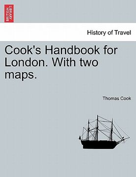 portada cook's handbook for london. with two maps. (en Inglés)