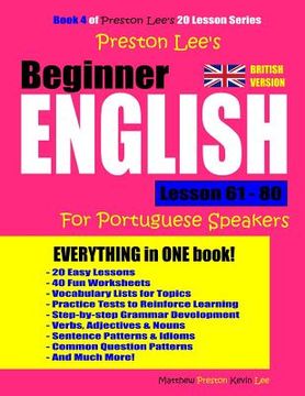 portada Preston Lee's Beginner English Lesson 61 - 80 For Portuguese Speakers (British Version) (in English)