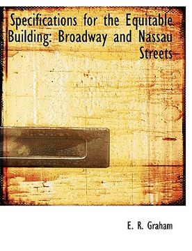 portada specifications for the equitable building: broadway and nassau streets (in English)