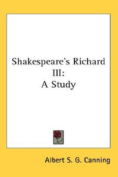 portada shakespeare's richard iii: a study (en Inglés)
