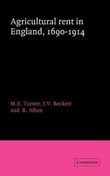 portada Agricultural Rent in England, 1690 1914 (in English)