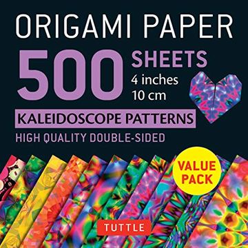 portada Origami Paper 500 Sheets Kaleidoscope Patterns 4" (10 Cm): Tuttle Origami Paper: High-Quality Double-Sided Origami Sheets Printed With 12 Different pa 