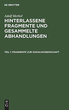 portada Fragmente zur Sozialwissenschaft (en Alemán)
