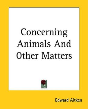 portada concerning animals and other matters (en Inglés)