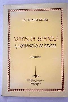 portada Gramática Española y Comentario de Textos