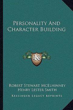 portada personality and character building (in English)