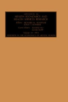 portada advances in health economics and health services research: research in the economics of mental health vol 14 (en Inglés)