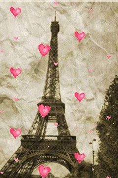 portada Paris Eiffel Tower Pink Hearts Vintage Creative Blank Page Journal (in English)