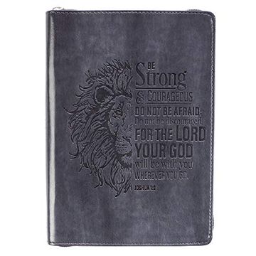 portada Be Strong and Courageous Luxleather Journal 