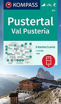 portada Kompass Wanderkarten-Set 671 Pustertal, val Pusteria (3 Karten) 1: 50. 000 (en Alemán)