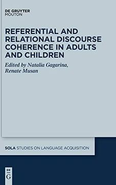 portada Referential and Relational Discourse Coherence in Adults and Children (in English)