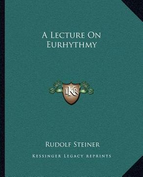 portada a lecture on eurhythmy (en Inglés)