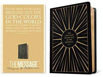 portada The Message Anniversary Edition (Leather-Look, Life-Light Black) (in English)