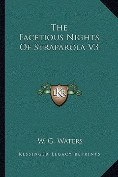 portada the facetious nights of straparola v3 (in English)