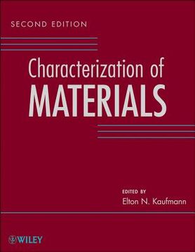 portada Characterization of Materials, 3 Volume Set (en Inglés)