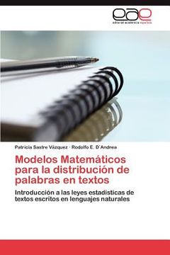 portada modelos matem ticos para la distribuci n de palabras en textos (in Spanish)
