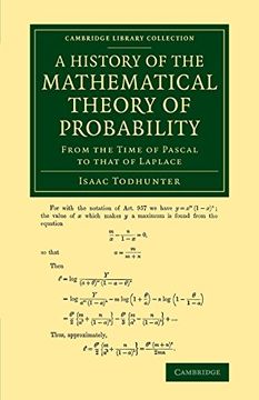 portada A History of the Mathematical Theory of Probability: From the Time of Pascal to That of Laplace (Cambridge Library Collection - Mathematics) (en Inglés)