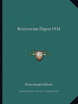 portada rosicrucian digest 1934