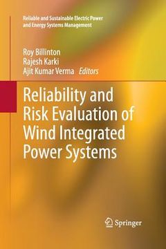 portada Reliability and Risk Evaluation of Wind Integrated Power Systems (en Inglés)